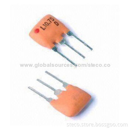 Low-loss Type Ceramic Filters with 35dB Minimum Spurious Response, for FM Stage